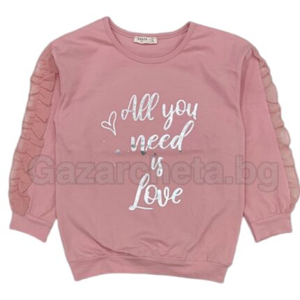 breeze-detska-bluza-all-you-need-is-love-18341