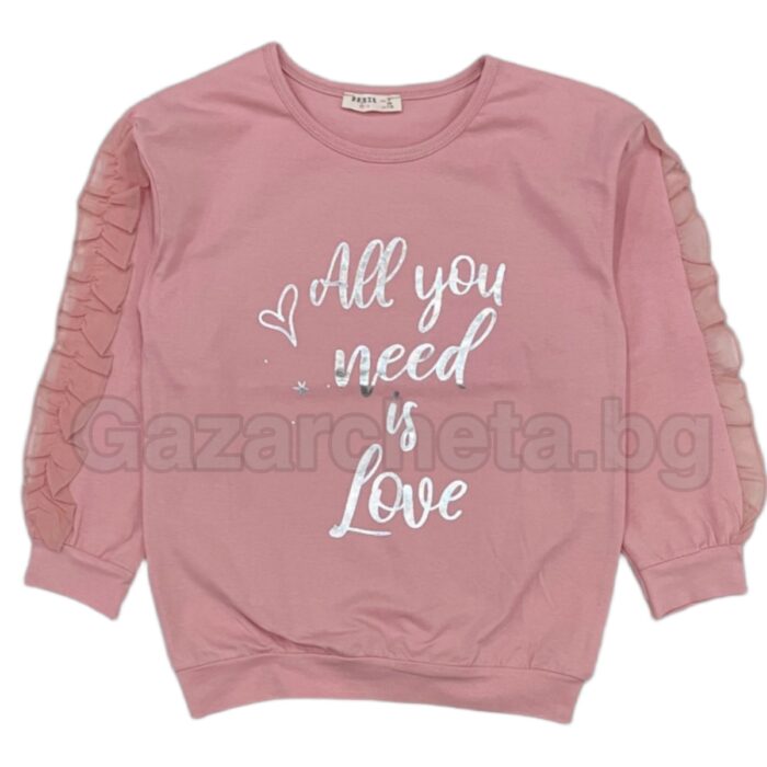 breeze-detska-bluza-all-you-need-is-love-18341